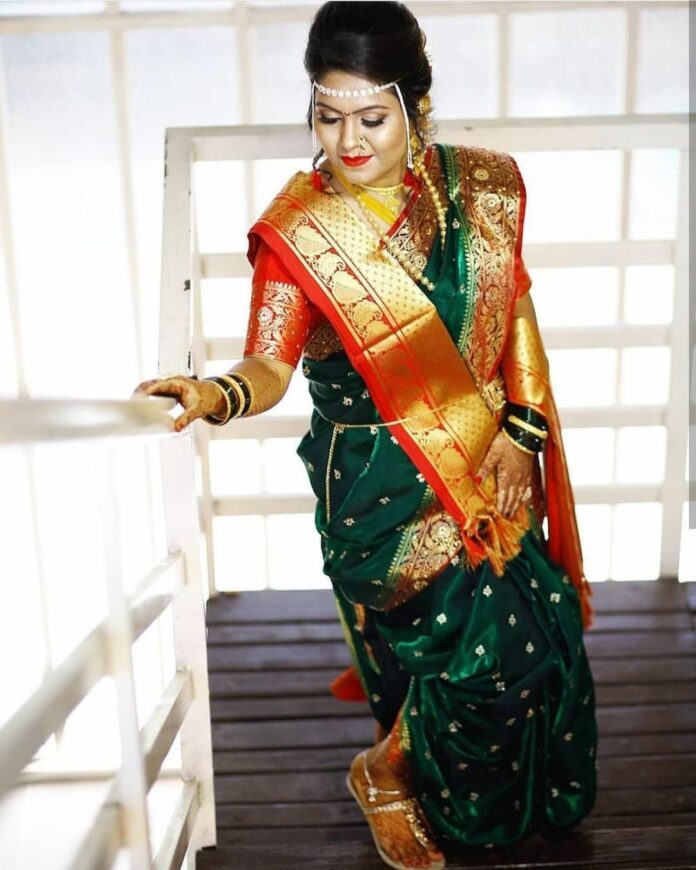 ♥️Kashta nauvari saree photoshoot poses idea | tradition nauvari kashta  saree - YouTube
