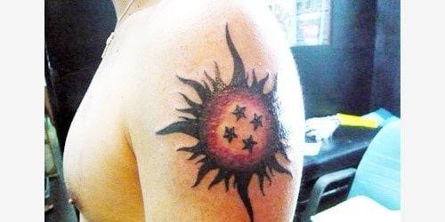 A fourstar ball tattoo  Tattoo Designs for Women