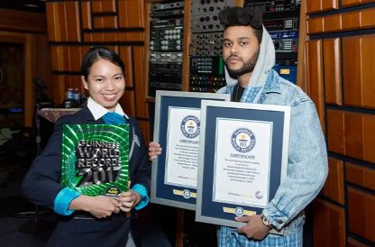 the weeknd guinness world record,the weeknd genius world record,how long was the weeknd number 1,what record did the weeknd break,how many #1 does the weeknd have,the weeknd world records,what guinness world records does the weeknd have,how many number 1 does the weeknd have,what records did the weeknd break,how many records did the weeknd sell,how many records has the weeknd sold worldwide,how many records has the weeknd sold